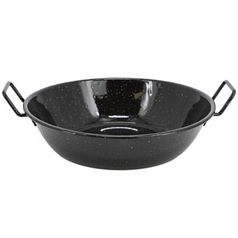 Castillo 12 Inch Enamel on Steel Paella Pan in Speckled Black