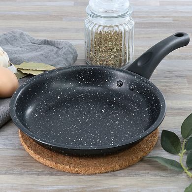 8 Inch Round Nonstick Carbon Steel Frying Pan in Black