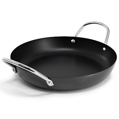 Smithfire 11 Inch Nonstick Carbon Steel Paella Pan in Dark Gray