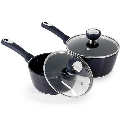 Hawke 14 Piece Ceramic Nonstick Cookware Set in Dark Blue
