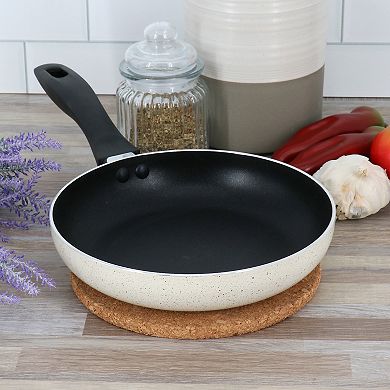 Clairborne 8 Inch Round Nonstick Aluminum Frying Pan in Linen