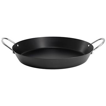 Smithfire 16 Inch Nonstick Carbon Steel Paella Pan in Dark Gray