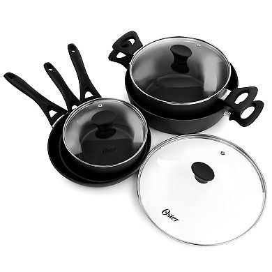 Non Stick 10 Piece Aluminum Cookware Set in Black