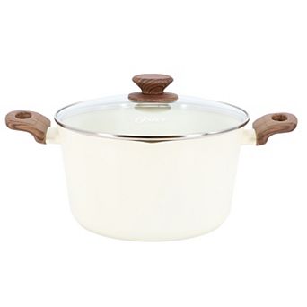 Amberg Choice 4.7-qt Cermic Nonstick Aluminum Dutch Oven with Lid in Linen