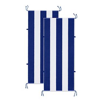 Arkwright Tie & Dry Beach Towel (2 Pack), 30x70 in Striped