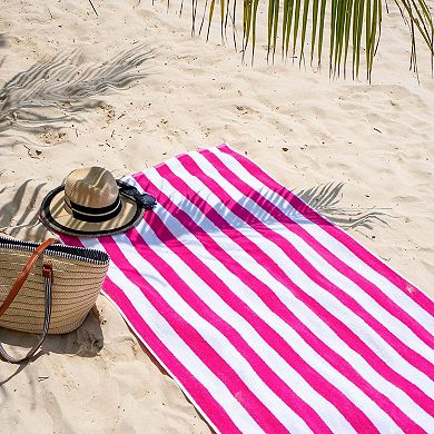 Arkwright California Cabana Striped Cotton Beach Towels (4 Pack), 30x70