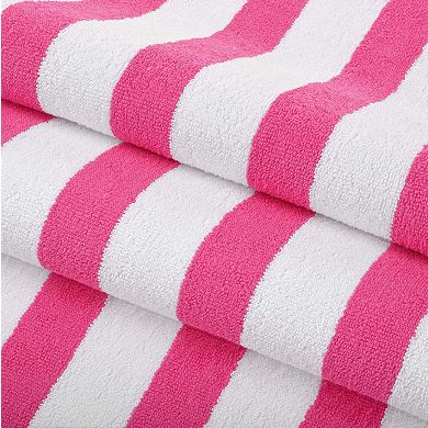 Arkwright California Cabana Striped Cotton Beach Towels (4 Pack), 30x70
