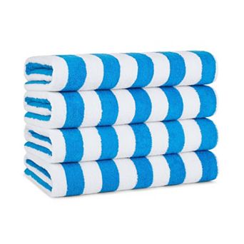 Arkwright California Cabana Striped Cotton Beach Towels (4 Pack), 30x70