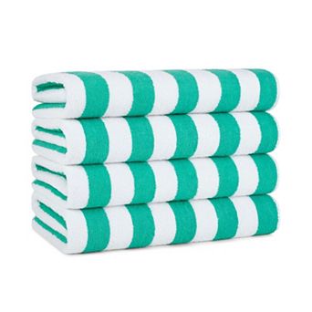 Arkwright California Cabana Striped Cotton Beach Towels (4 Pack), 30x70