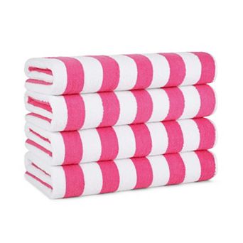 Arkwright California Cabana Striped Cotton Beach Towels (4 Pack), 30x70