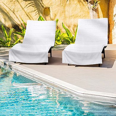 Arkwright Las Rayas Chaise Cover Towels (2 Pack), 30x85, Striped, Ring Spun Cotton