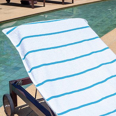 Arkwright Las Rayas Chaise Cover Towels (2 Pack), 30x85, Striped, Ring Spun Cotton