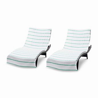 Arkwright Las Rayas Chaise Cover Towels (2 Pack), 30x85, Striped, Ring Spun Cotton