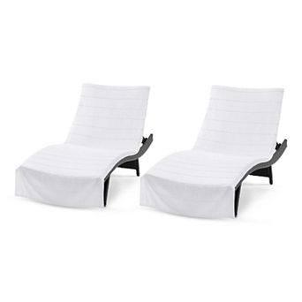 Arkwright Las Rayas Chaise Cover Towels (2 Pack), 30x85, Striped, Ring Spun Cotton