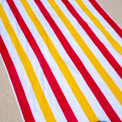 Arkwright Cabo Cabana Cotton Beach Towels (4 Pack), 30x70, Striped Color Options