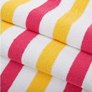 Arkwright Cabo Cabana Cotton Beach Towels (4 Pack), 30x70, Striped Color Options