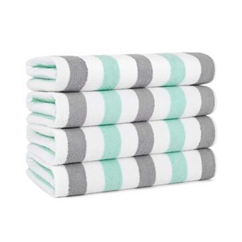 Arkwright Cabo Cabana Cotton Beach Towels (4 Pack), 30x70, Striped Color Options