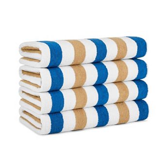 Arkwright Cabo Cabana Cotton Beach Towels (4 Pack), 30x70, Striped Color Options
