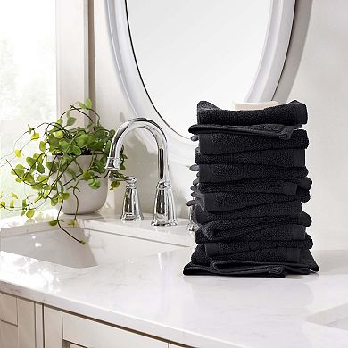 Arkwright Family Essentials Cotton Washcloths (Pack of 12), 12x12