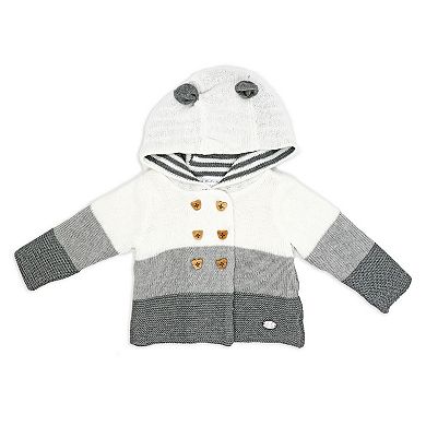 Baby Boys and Baby Girls 2 Piece Variegated Gray Jacket and Trouser Knitted Set