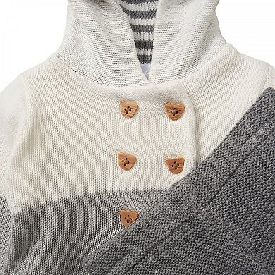 Baby Boys and Baby Girls 2 Piece Variegated Gray Jacket and Trouser Knitted Set
