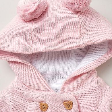 Rock-a-Bye Baby Boutique Baby Girls 2 Piece Pink Jacket and Trouser Knitted Set