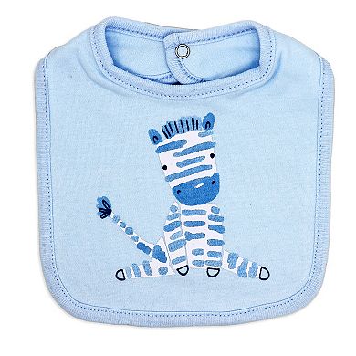 Baby Boys Blue Zebra 8 Piece Layette Gift Set
