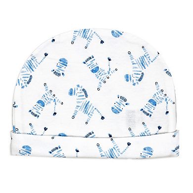 Baby Boys Blue Zebra 8 Piece Layette Gift Set