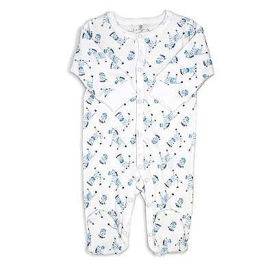 Baby Boys Blue Zebra 8 Piece Layette Gift Set