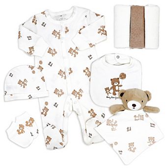 Baby Boys and Baby Girls Neutral 8 pc Layette Gift Set