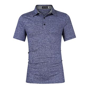 Men's Long Sleeve Golf Shirts Casual Collared T-Shirt Stylish Quick Dry Polo Shirt