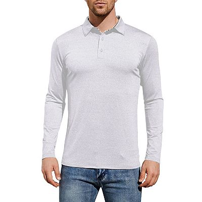Shirts for Men Men's Casual Dry Fit Golf Polo Shirt Athletic Long