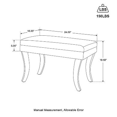 Glitzhome Modern Style White Faux Fur