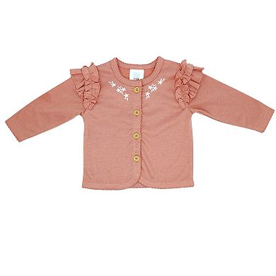 Baby Mode Girls 3 Piece Misty Rose Bell Pants and Jacket Set