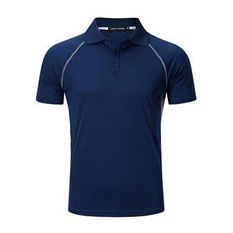 Men's Golf Polo Shirts Short Sleeve Collared Slim Fit Basic Dri Fitted Casual Tshirts