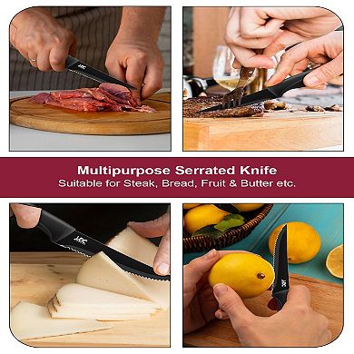 Lux Decor Collection 8 Piece Steak Knives Stainless Steel Kitchen Knife Set