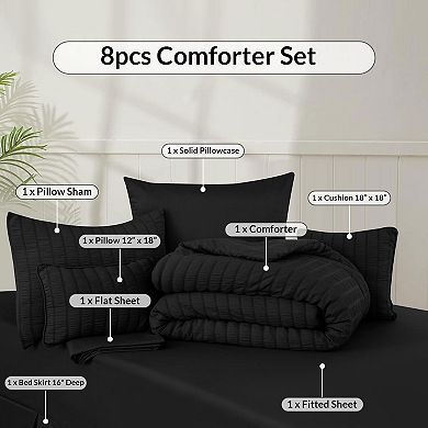 Lux Decor Collection 10 Piece Comforter Set With Sheets Reversible Down Alternative Bed In A Bag