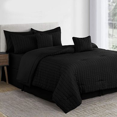 Lux Decor Collection 10 Piece Comforter Set With Sheets Reversible Down Alternative Bed In A Bag