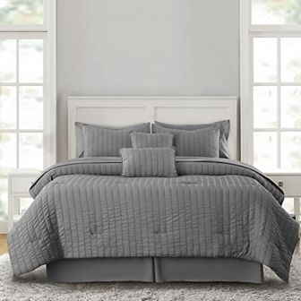 Lux Decor Collection 10 pc Comforter Set With Sheets Reversible Down Alternative Bed In A Bag