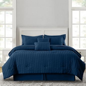 Lux Decor Collection 10 pc Comforter Set With Sheets Reversible Down Alternative Bed In A Bag