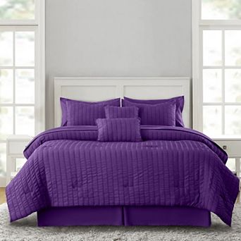 Lux Decor Collection 10 pc Comforter Set With Sheets Reversible Down Alternative Bed In A Bag