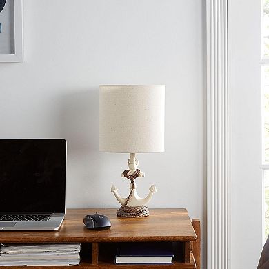 Decor Therapy Round One Door and Drawer Side Table