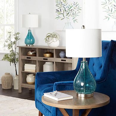 Decor Therapy Round One Door and Drawer Side Table
