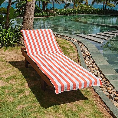 Arkwright California Cabana Chaise Cover with Fitted Pocket (2 Pack), 30x85, Terry Cotton