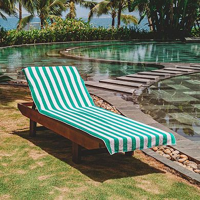 Arkwright California Cabana Chaise Cover with Fitted Pocket (2 Pack), 30x85, Terry Cotton