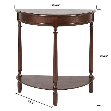 Decor Therapy Round One Door and Drawer Side Table