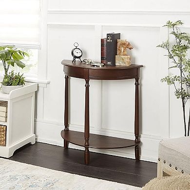 Decor Therapy Round One Door and Drawer Side Table