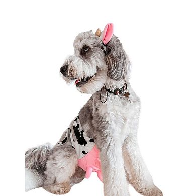 Midlee Cow Headband & Udder Dog Costume