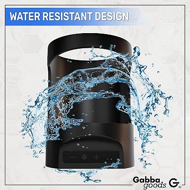 GabbaGoods Shower Bluetooth Speaker Can Holder - Built-in Mic - Waterproof, Ipx7