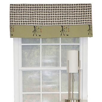 Shopaholic Window Treatment Banded Valance 3" Rod Pocket 50" x 16" sage